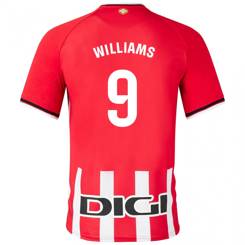 Criança Camisola Iñaki Williams #9 Vermelho Principal 2023/24 Camisa
