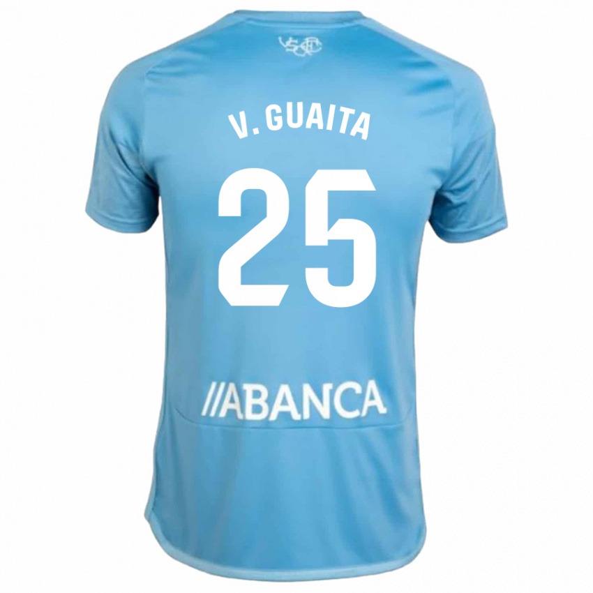 Criança Camisola Vicente Guaita #25 Azul Principal 2023/24 Camisa