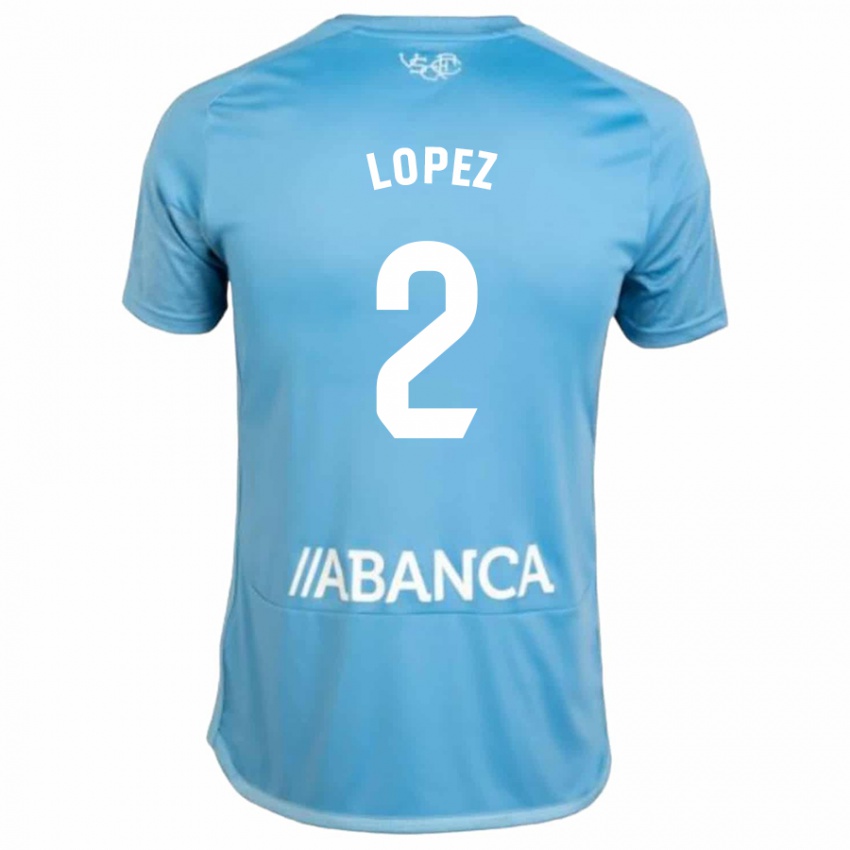 Criança Camisola Iván López #2 Azul Principal 2023/24 Camisa