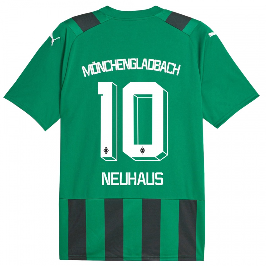 Criança Camisola Florian Neuhaus #10 Preto Verde Alternativa 2023/24 Camisa