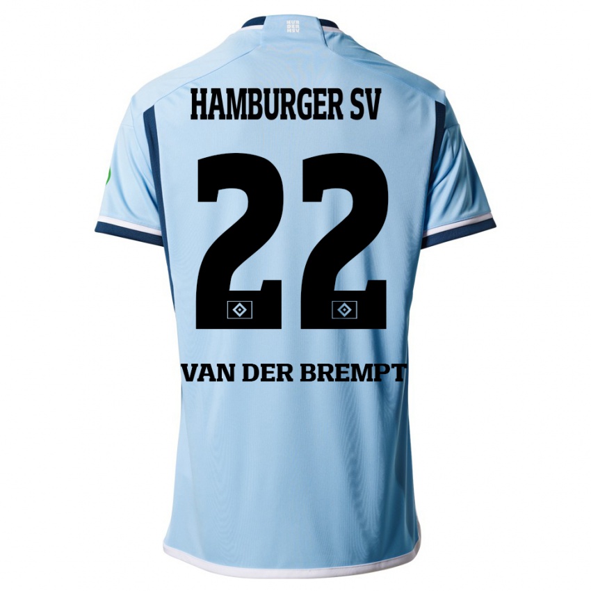 Criança Camisola Ignace Van Der Brempt #22 Azul Alternativa 2023/24 Camisa