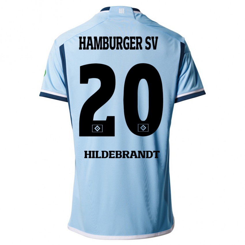 Criança Camisola Tjark Hildebrandt #20 Azul Alternativa 2023/24 Camisa