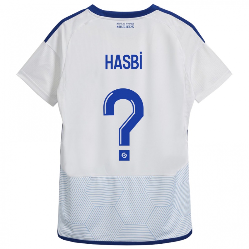 Criança Camisola Walid Hasbi #0 Branco Alternativa 2023/24 Camisa