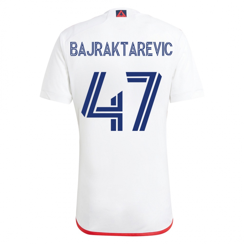 Criança Camisola Esmir Bajraktarevic #47 Branco Vermelho Alternativa 2023/24 Camisa