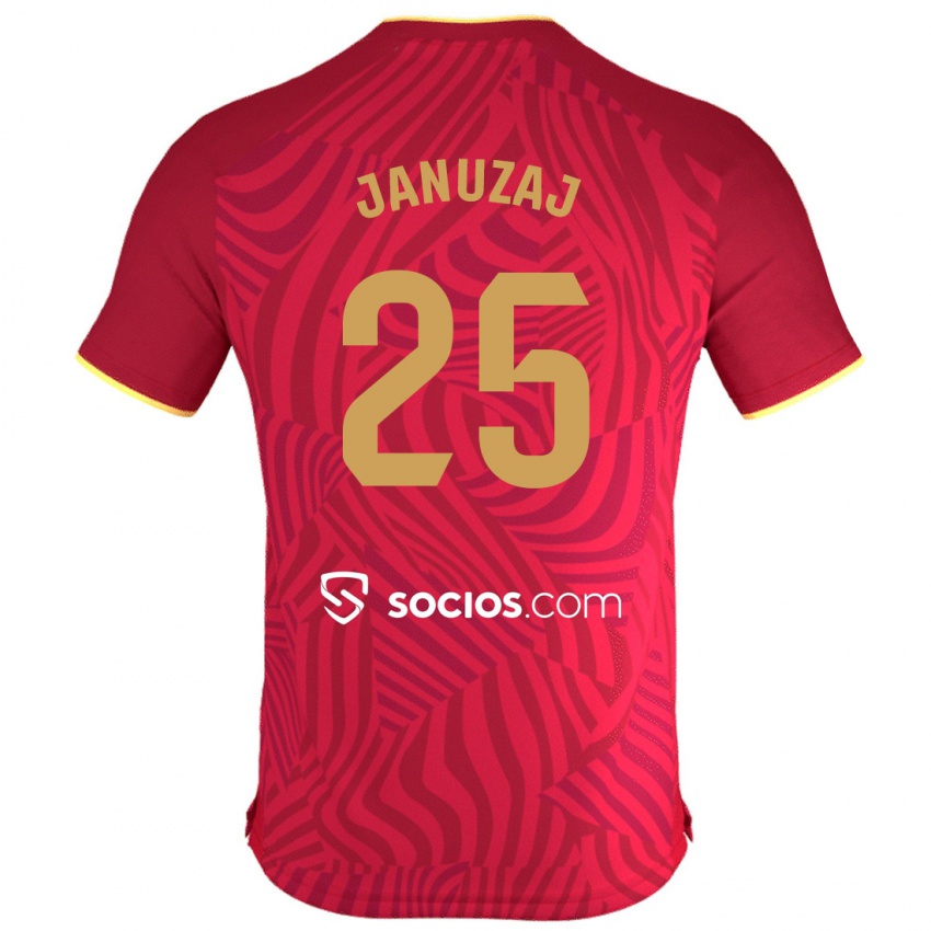 Criança Camisola Adnan Januzaj #25 Vermelho Alternativa 2023/24 Camisa