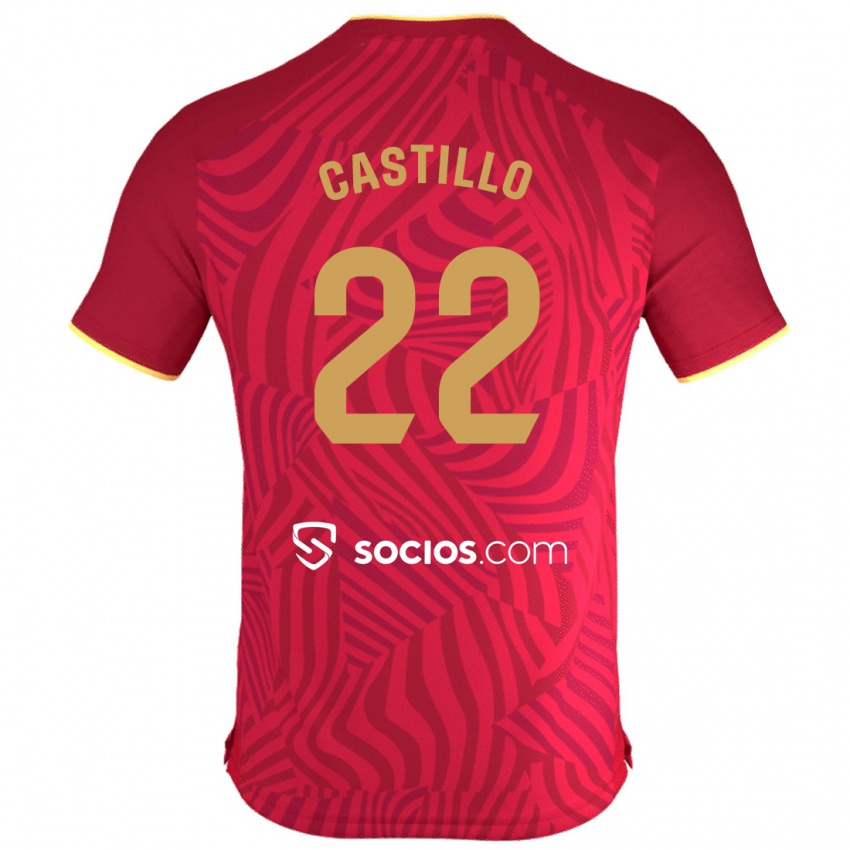 Criança Camisola José Castillo #22 Vermelho Alternativa 2023/24 Camisa