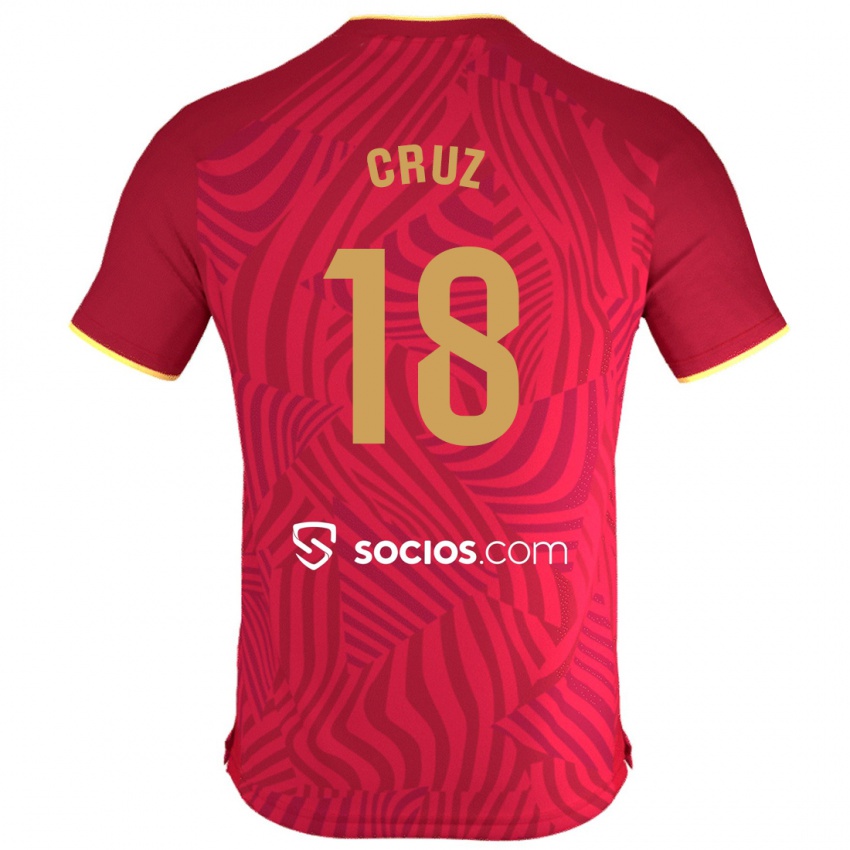Criança Camisola Jesús Cruz #18 Vermelho Alternativa 2023/24 Camisa