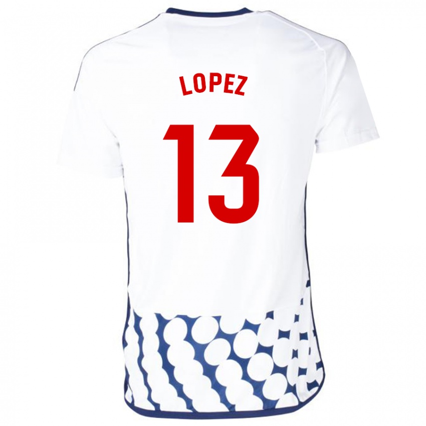 Criança Camisola Luis López #13 Branco Alternativa 2023/24 Camisa