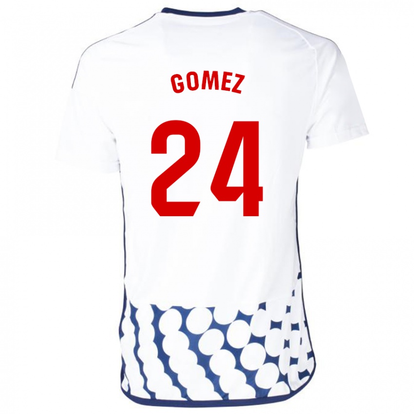 Criança Camisola Jonathan Gómez #24 Branco Alternativa 2023/24 Camisa