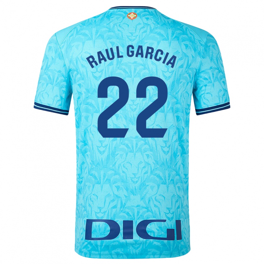 Criança Camisola Raúl García #22 Céu Azul Alternativa 2023/24 Camisa