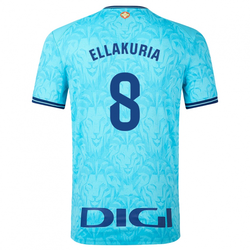 Criança Camisola Eneko Ellakuria #8 Céu Azul Alternativa 2023/24 Camisa