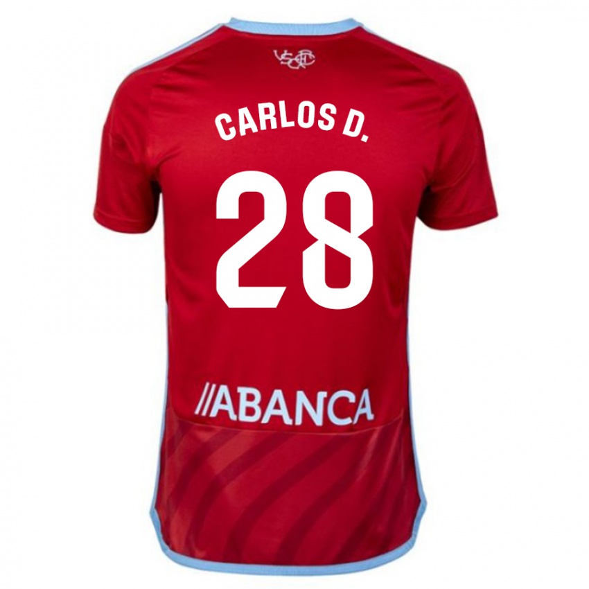 Criança Camisola Carlos Domínguez #28 Vermelho Alternativa 2023/24 Camisa
