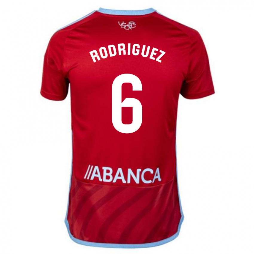 Criança Camisola Damián Rodríguez #6 Vermelho Alternativa 2023/24 Camisa