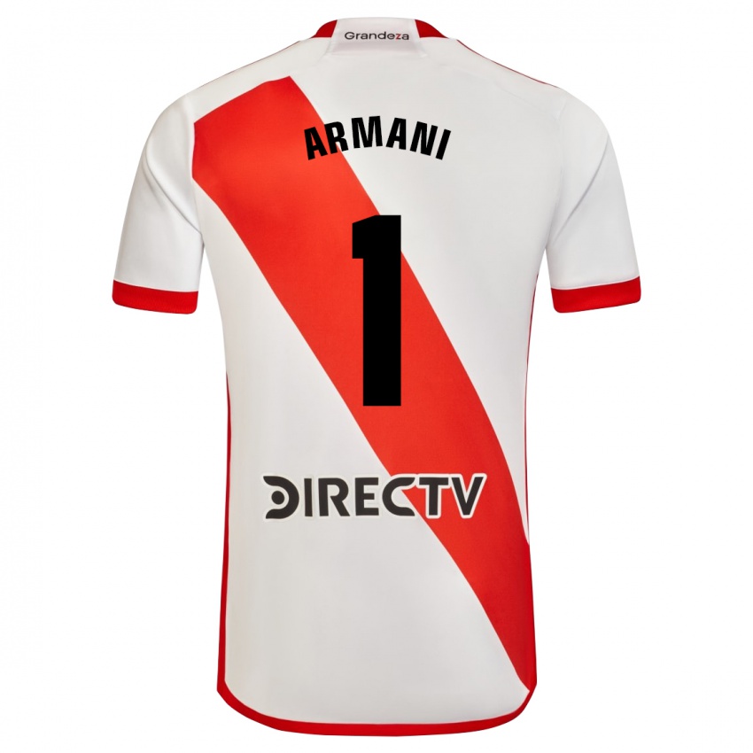 Homem Camisola Franco Armani #1 Branco Vermelho Principal 2023/24 Camisa