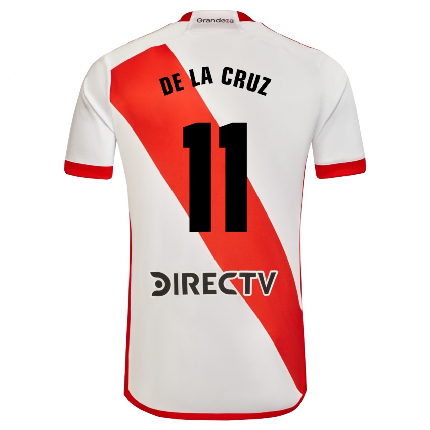 Homem Camisola Nicolas De La Cruz #11 Branco Vermelho Principal 2023/24 Camisa