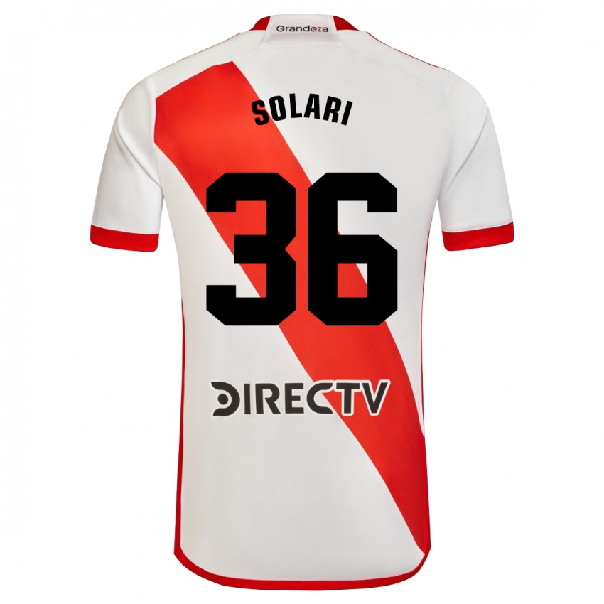 Homem Camisola Pablo Solari #36 Branco Vermelho Principal 2023/24 Camisa