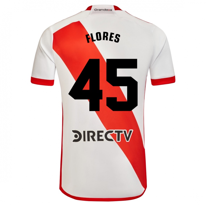 Homem Camisola Joaquín Flores #45 Branco Vermelho Principal 2023/24 Camisa