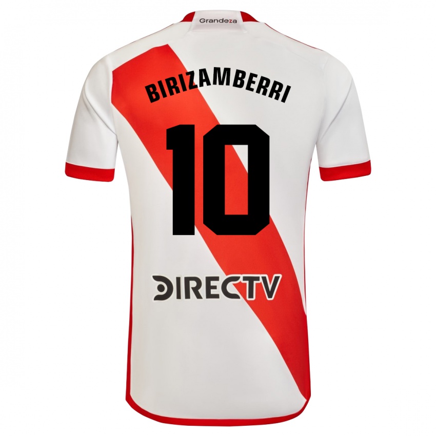 Homem Camisola María Carolina Birizamberri Rivero #10 Branco Vermelho Principal 2023/24 Camisa