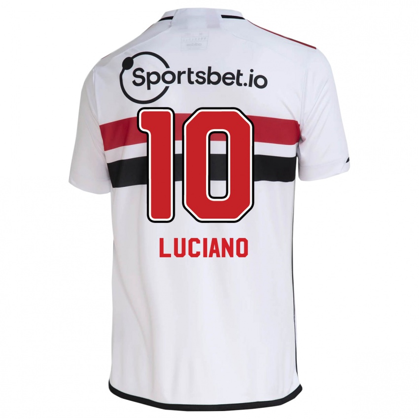 Homem Camisola Luciano #10 Branco Principal 2023/24 Camisa