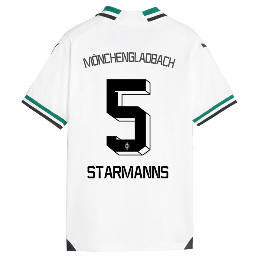 Homem Camisola Sandra Starmanns #5 Branco Verde Principal 2023/24 Camisa