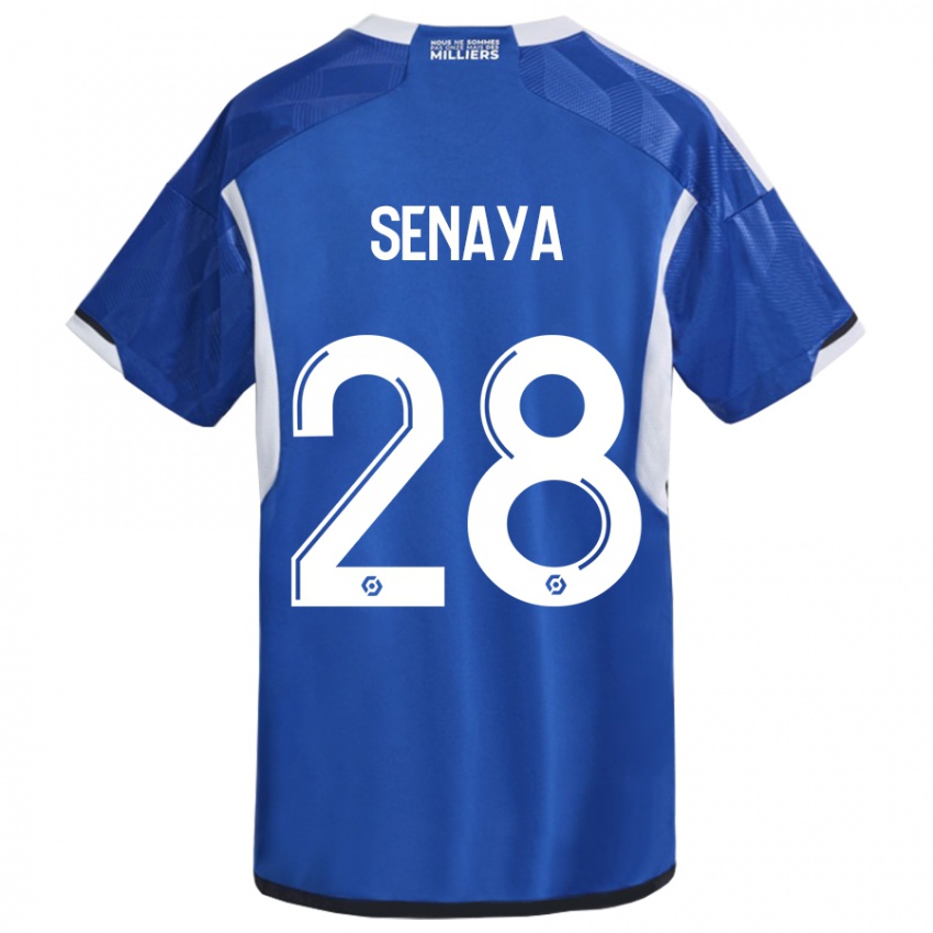 Homem Camisola Marvin Senaya #28 Azul Principal 2023/24 Camisa