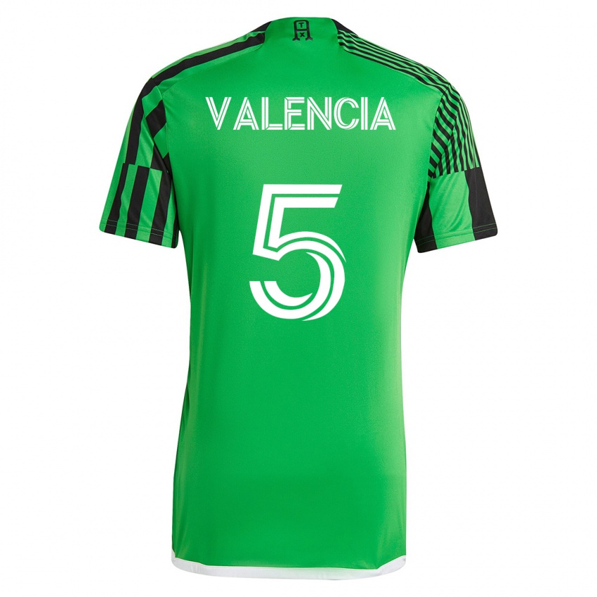 Homem Camisola Jhojan Valencia #5 Verde Preto Principal 2023/24 Camisa