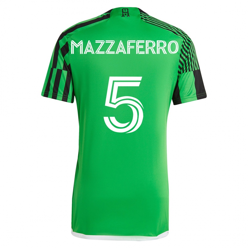 Homem Camisola Salvatore Mazzaferro #5 Verde Preto Principal 2023/24 Camisa