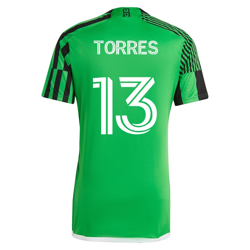 Homem Camisola Leo Torres #13 Verde Preto Principal 2023/24 Camisa