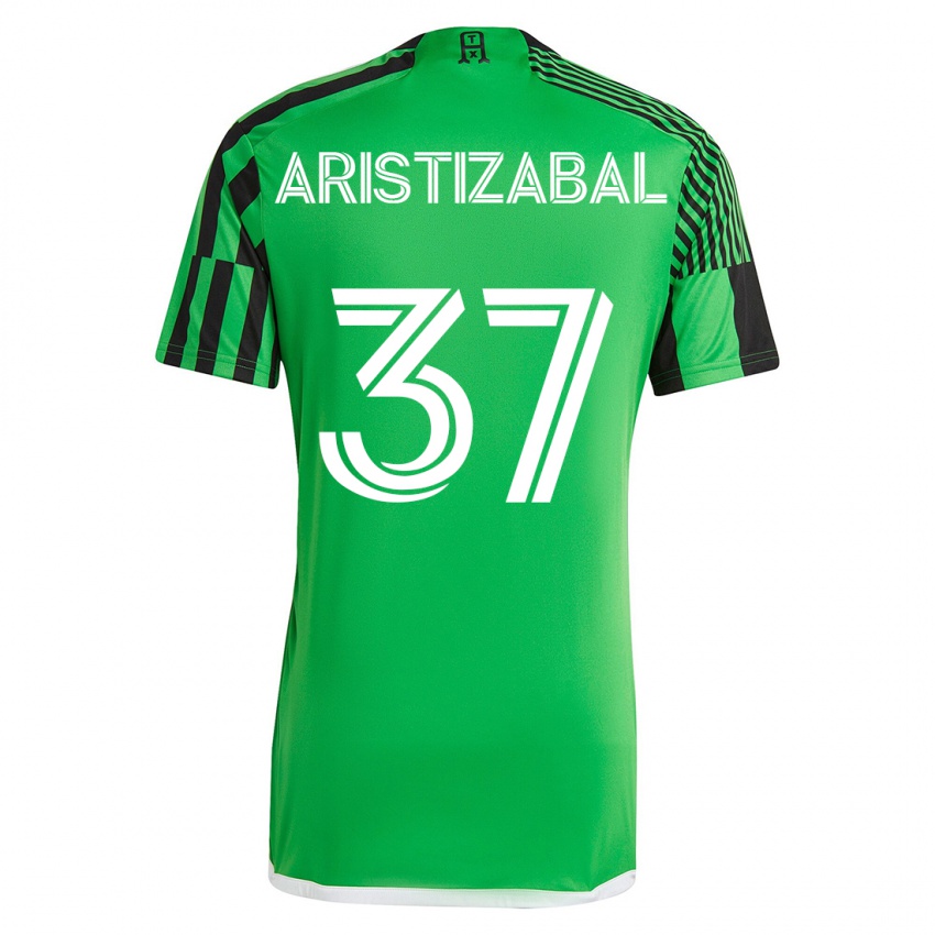 Homem Camisola Nicolas Aristizabal #37 Verde Preto Principal 2023/24 Camisa