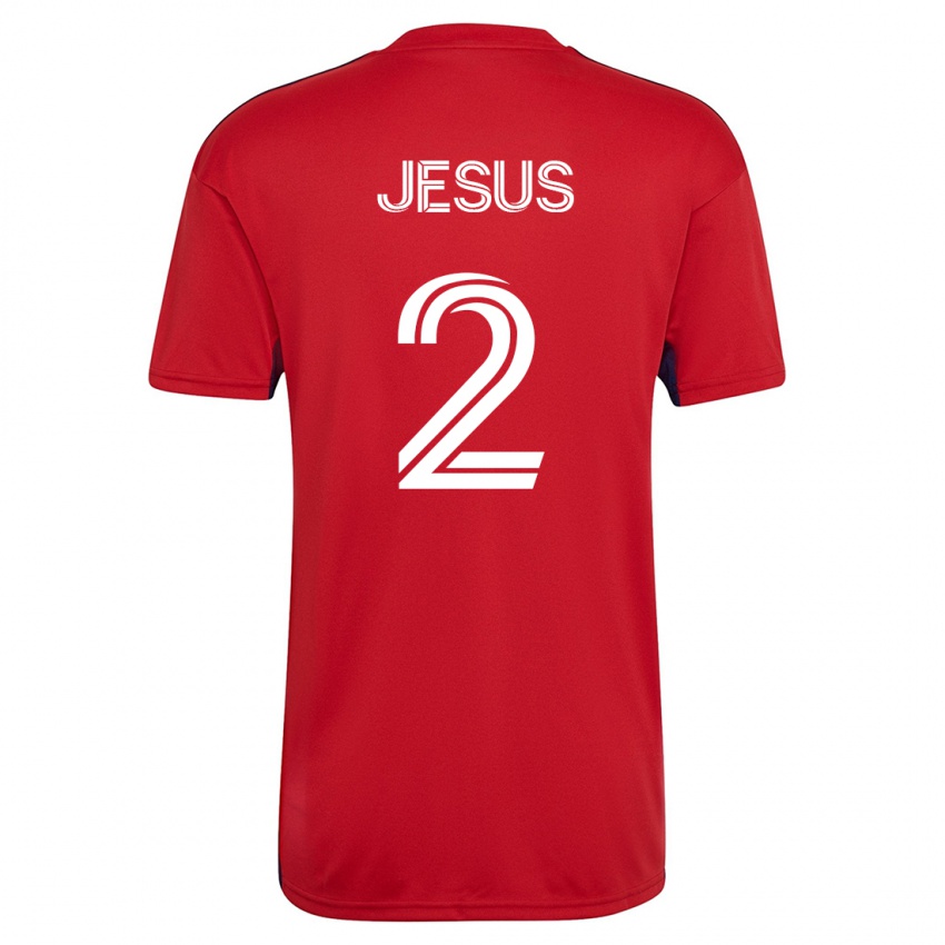 Homem Camisola Geovane Jesus #2 Vermelho Principal 2023/24 Camisa