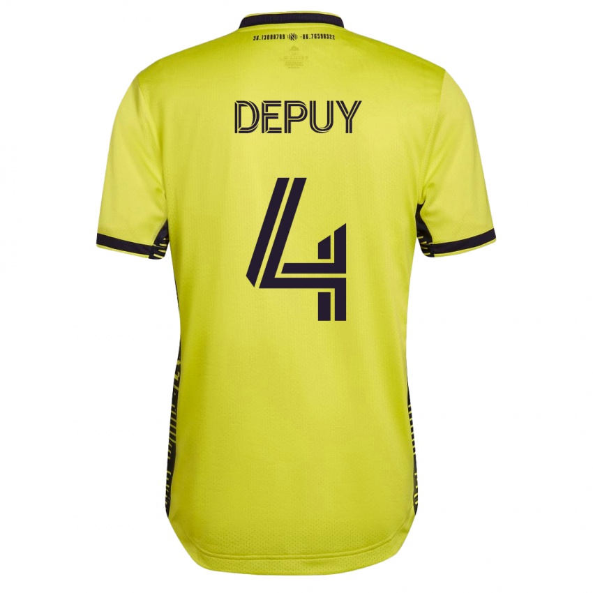 Homem Camisola Nick Depuy #4 Amarelo Principal 2023/24 Camisa