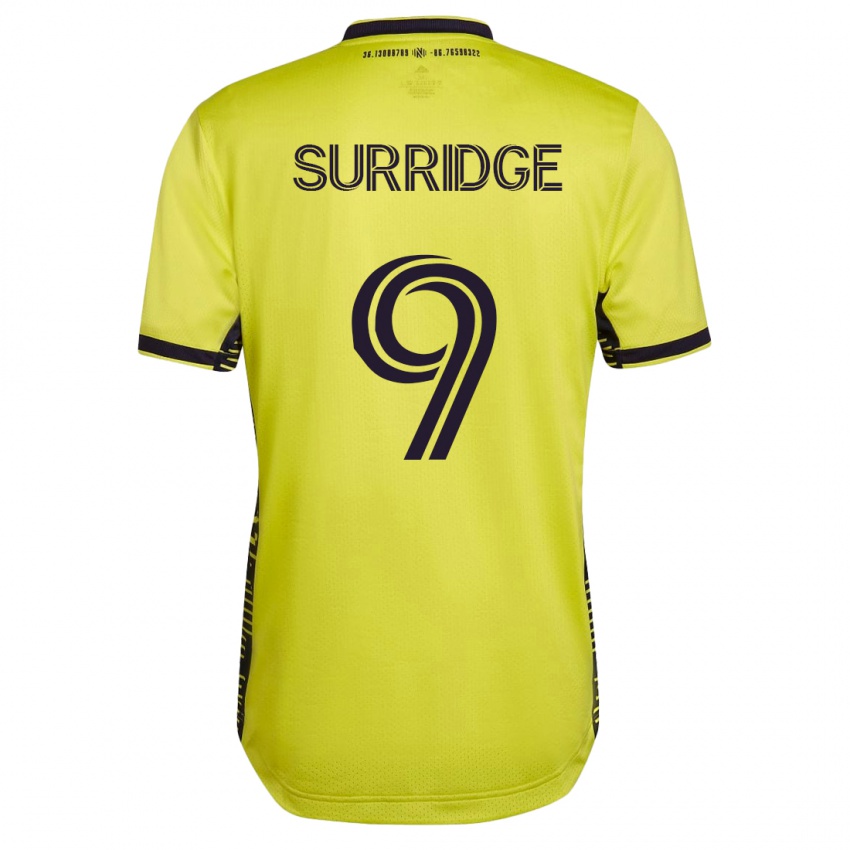 Homem Camisola Sam Surridge #9 Amarelo Principal 2023/24 Camisa