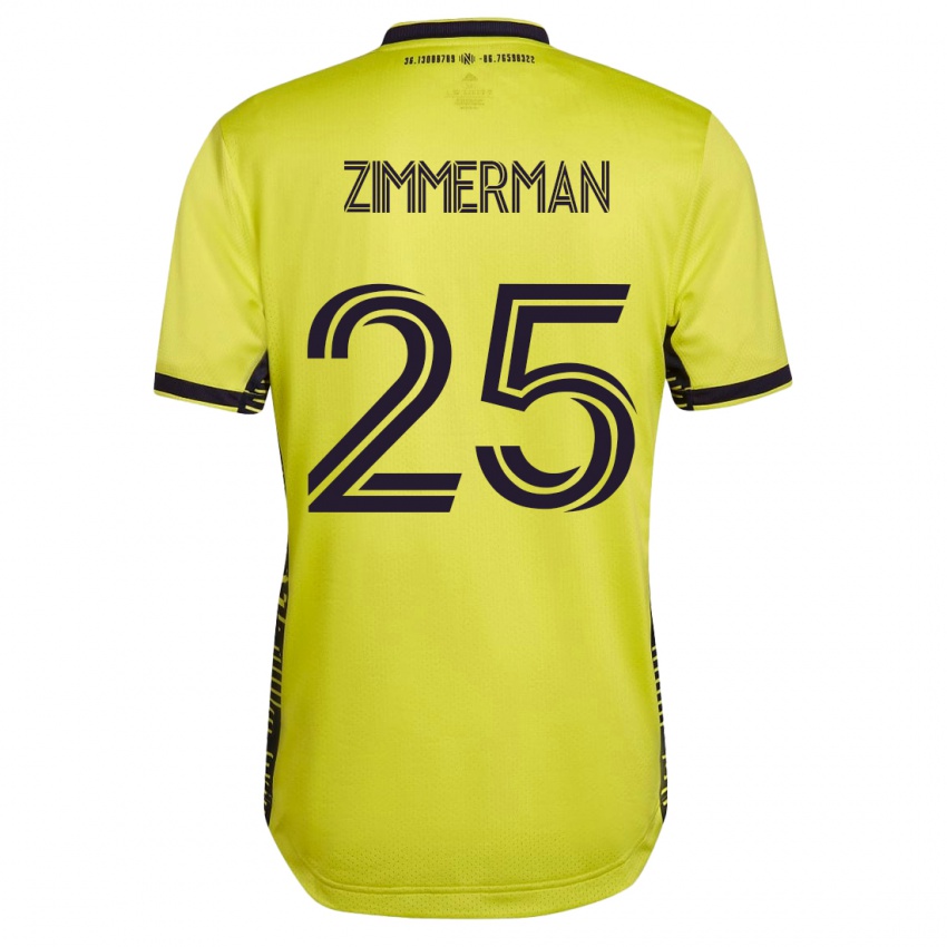 Homem Camisola Walker Zimmerman #25 Amarelo Principal 2023/24 Camisa