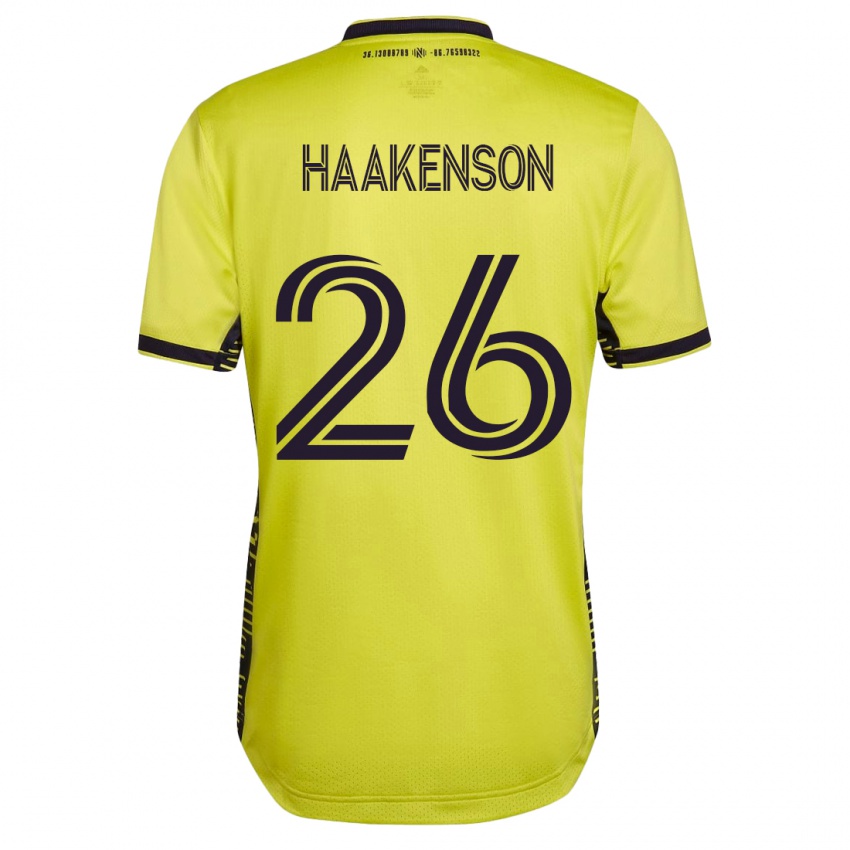 Homem Camisola Luke Haakenson #26 Amarelo Principal 2023/24 Camisa