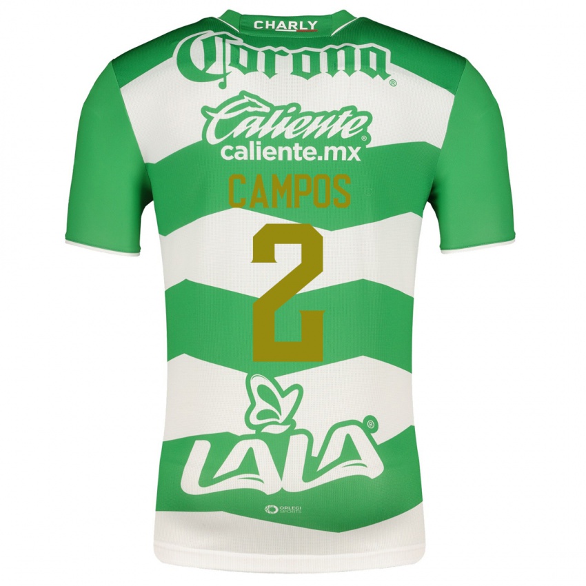 Homem Camisola Omar Campos #2 Verde Principal 2023/24 Camisa