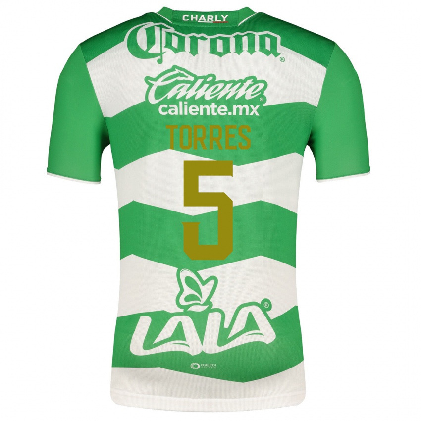 Homem Camisola Felix Torres #5 Verde Principal 2023/24 Camisa