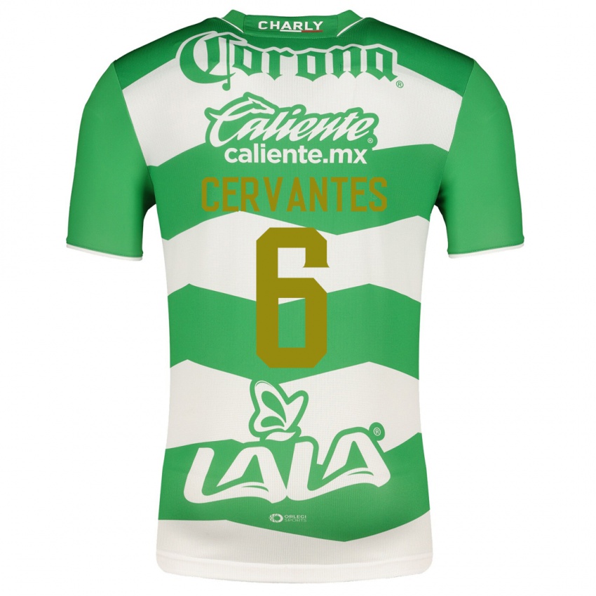 Homem Camisola Alan Cervantes #6 Verde Principal 2023/24 Camisa