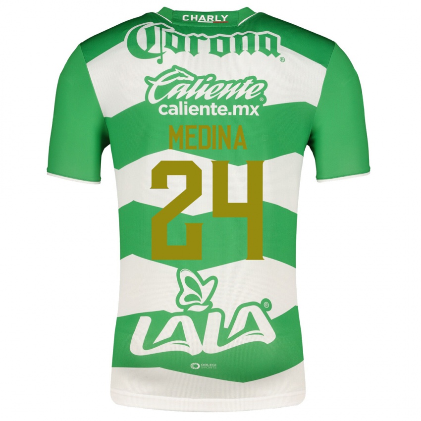 Homem Camisola Diego Medina #24 Verde Principal 2023/24 Camisa