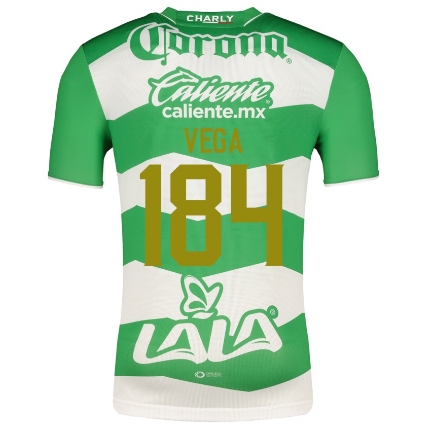 Homem Camisola Luis Vega #184 Verde Principal 2023/24 Camisa