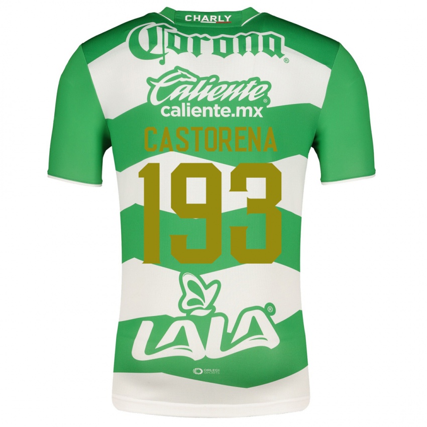 Homem Camisola Damián Castorena #193 Verde Principal 2023/24 Camisa