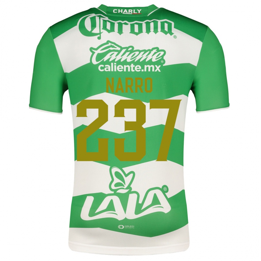 Homem Camisola Ernesto Narro #237 Verde Principal 2023/24 Camisa