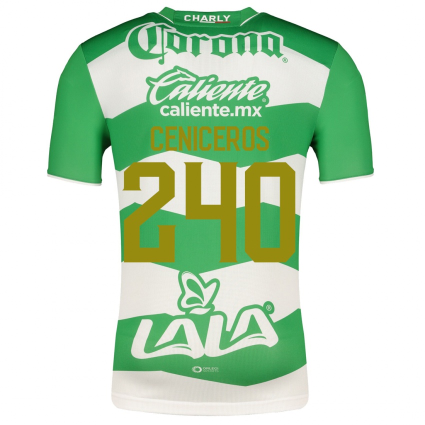 Homem Camisola Carlos Ceniceros #240 Verde Principal 2023/24 Camisa