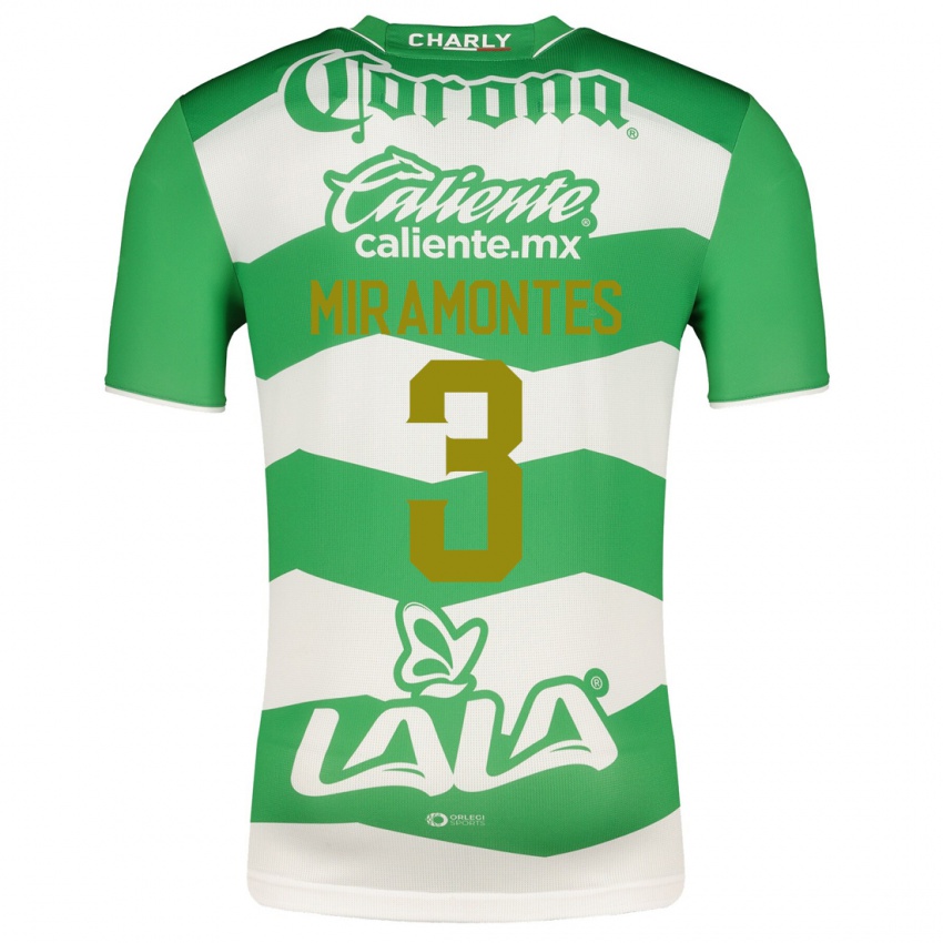 Homem Camisola Natalia Miramontes #3 Verde Principal 2023/24 Camisa