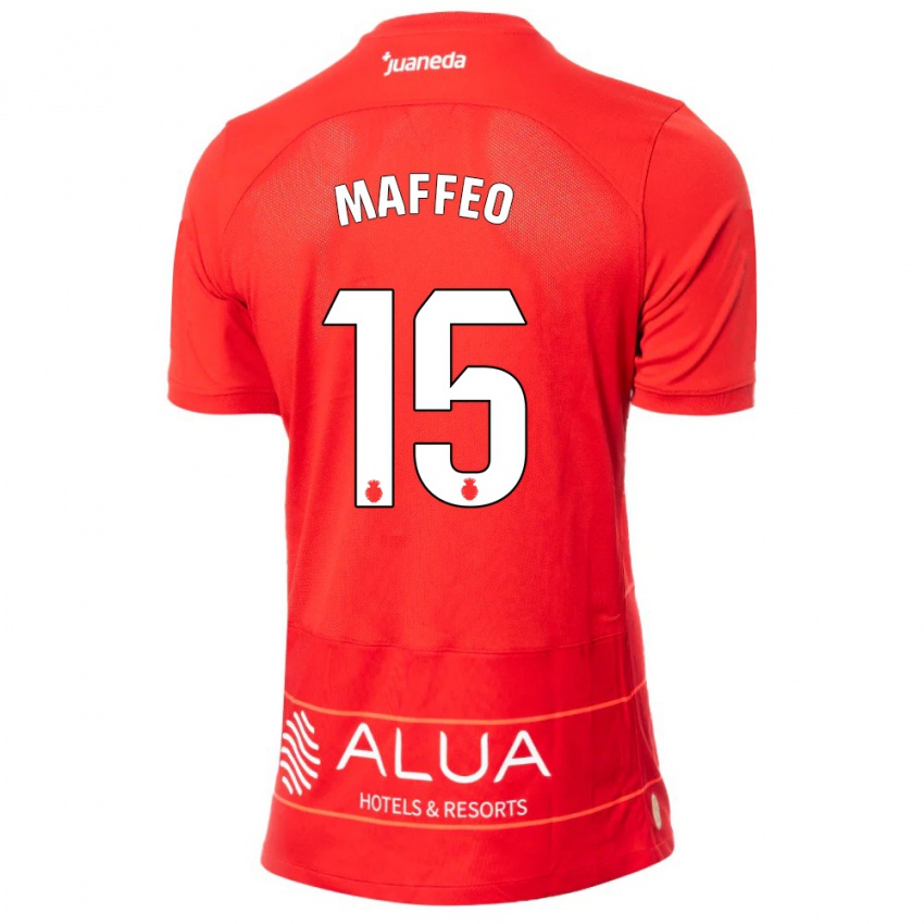 Homem Camisola Pablo Maffeo #15 Vermelho Principal 2023/24 Camisa