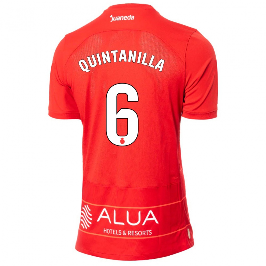 Homem Camisola Rubén Quintanilla #6 Vermelho Principal 2023/24 Camisa
