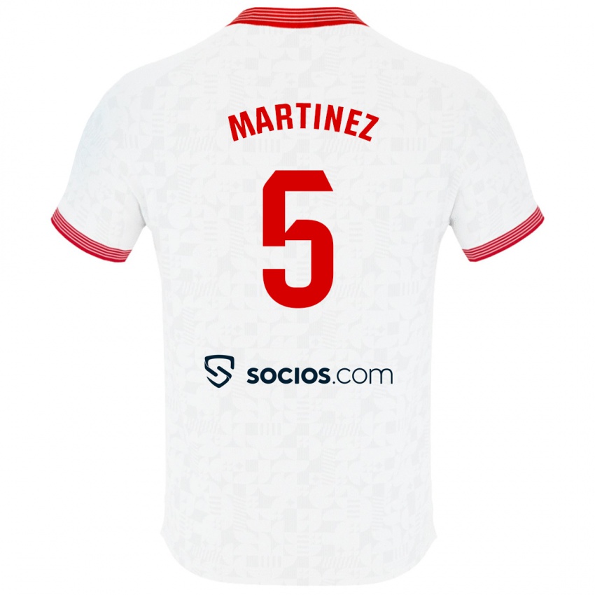 Homem Camisola Sergio Martínez #5 Branco Principal 2023/24 Camisa