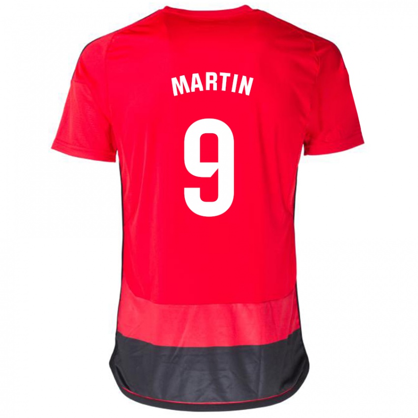 Homem Camisola Carlos Martin #9 Vermelho Preto Principal 2023/24 Camisa