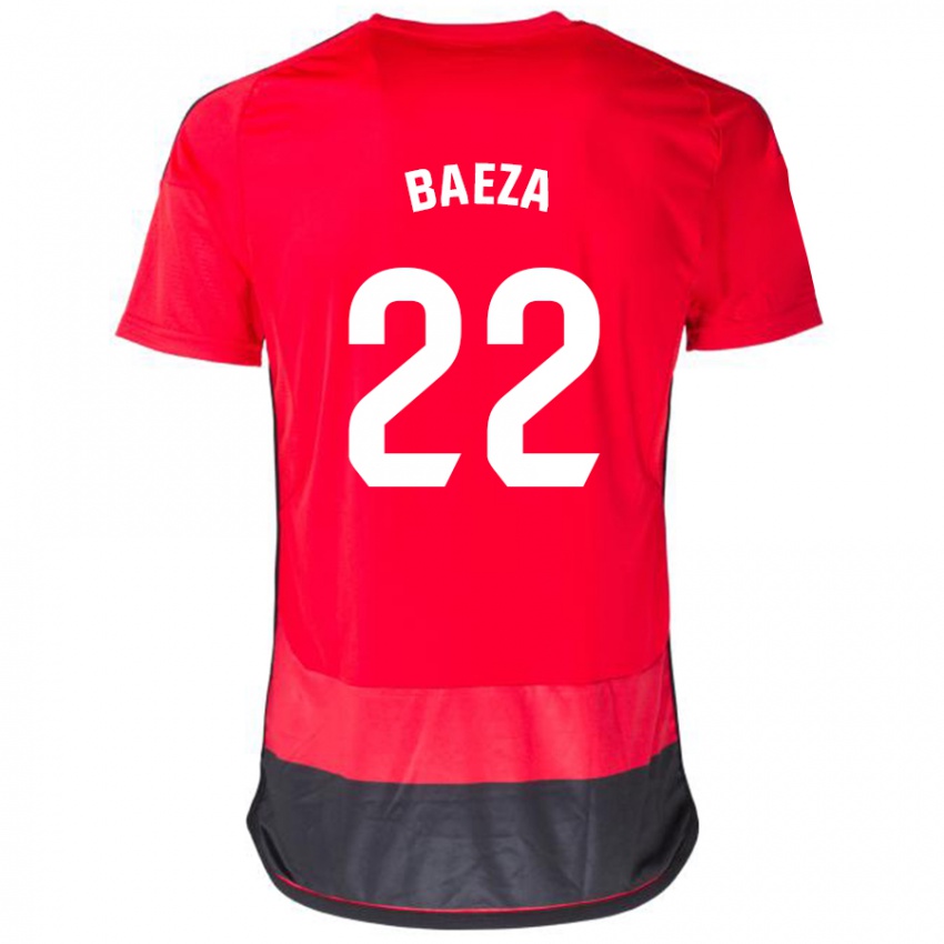 Homem Camisola Miguel Baeza #22 Vermelho Preto Principal 2023/24 Camisa