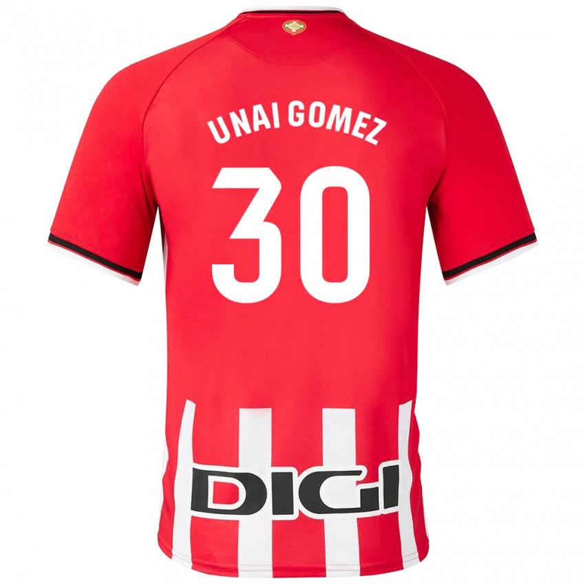 Homem Camisola Unai Gómez #30 Vermelho Principal 2023/24 Camisa