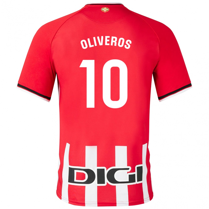 Homem Camisola Aimar Oliveros #10 Vermelho Principal 2023/24 Camisa